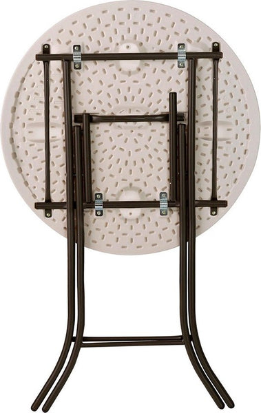 Lifetime® Statafel 110 cm hoog - Stevig Kunststof Ø 84 cm - Wit