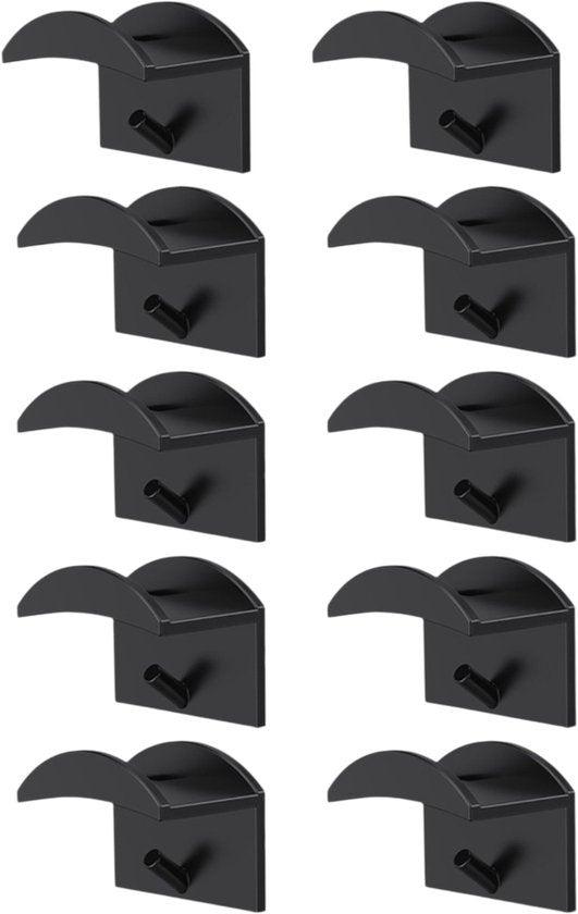 Petjeshouder - 10 Stuks - Zwart - Petjeshouder - Hoeden Opberger - Pettenrek - Petten Houder - Cap Rack