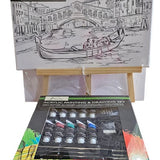 Nassau Fine Art - Leren Schilderen - Schilder Set - Volwassenen - Kinderen - Hobby - Inclusief Verf - Inclusief Kwasten - Canvas Bedrukt - Schildersezel - Moederdag - Vaderdag - Hobby - Professional - Verjaardag