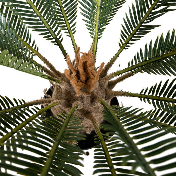 Kopu® Kunstplant Cycaspalm 60 cm in zwarte pot - 18 varens - Nepplant