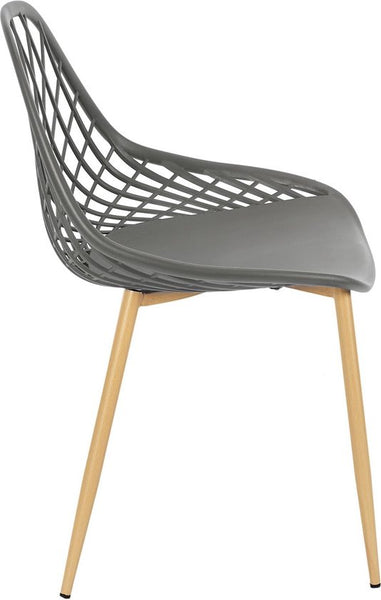 Home Deco Factory Murcia 4 stuks Comfortabele tuinstoelen - Grijs