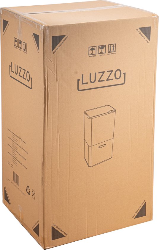 Luzzo Kansas Push Afvalscheidingsprullenbak 63 liter 3 bakken
