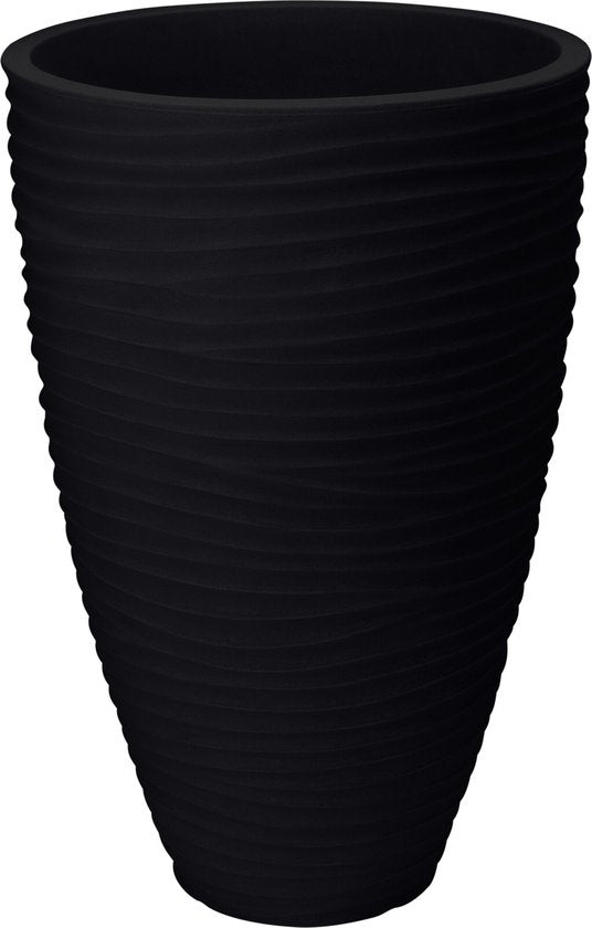 Plantenbak/Bloembak Hoog Rond 40 cm met Ribbels