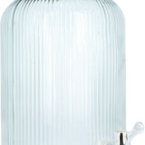 4goodz Glazen Sapkan Geribbeld glas - Limonadetap met kraan - 4 ltr