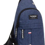 Sasemy - Borsttas Sling Bag Voor Heren - Sling Bag - 2 rits-vakken - Dames - Heren - Blauw #2 - 30 x 16 x 6 - Slingbag - Sbag - Schoudertas - Rugzak - Crossbody bag - Vaderdag Cadeau - Verjaardag Cadeau