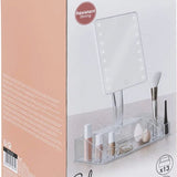 Make-up spiegel met LED en opbergbakjes 28x16x38cm