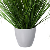 Kopu® Kunstplant Zegge Grasplant 90 cm - in Witte Sierpot - Nepplant