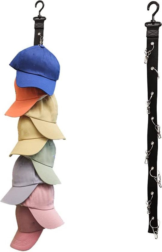 Cap Rack - Zwart - 2 Stuks - 360 Graden Draaibaar - Petten Organizer - Petten Opbergsysteem - Petten Houder - Hat Holder - Petjes Organizer