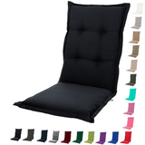 2 stuks Kopu® Prisma Black Hoogwaardig Tuinkussen Hoge Rug - Zwart