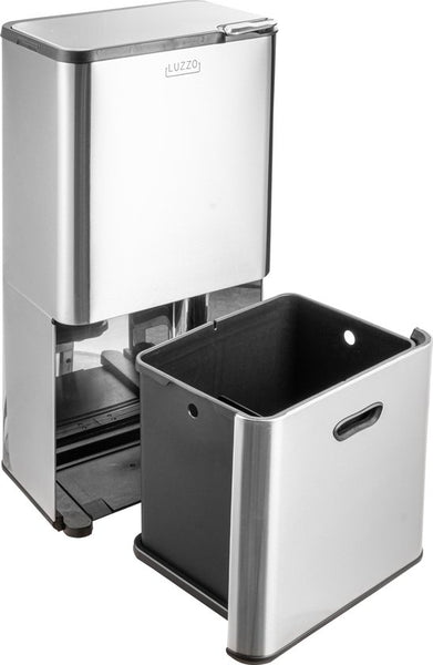 Luzzo Kansas Push Afvalscheidingsprullenbak 63 liter 3 bakken