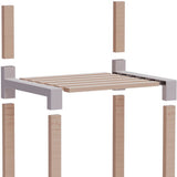 Fixwood Kinder Tafel- en Stoelenset – Natuurlijk Hout & Kunststof – Duurzaam Speel- en Leermeubel – 3-delig (1 Tafel + 2 Stoelen)