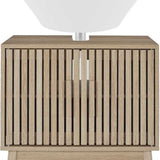 Wastafelonderkast Klaus met Uitsparing - 30x60x70 cm - Wastafelmeubel Bruin