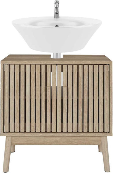 Wastafelonderkast Klaus met Uitsparing - 30x60x70 cm - Wastafelmeubel Bruin