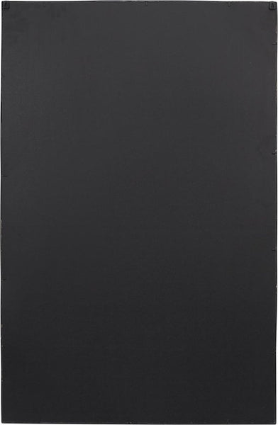 4goodz Wandspiegel Raam-Drieluik van Metaal – 75 × 115 cm – Zwart