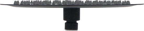 Luzzo® Regendouchekop Ø25 cm - Universele extra Platte Hoofddouche Rond RVS - Zwart