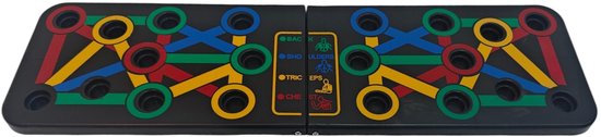 Push-up Board 14-in-1 – Multifunctioneel Fitnessbord voor Thuis en Sportschool – Opvouwbaar – Inclusief Handgrepen