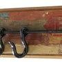 Atelier Kapstok 4 haaks Hout/Metaal 94x16x6 cm - Bruin