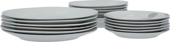 Secret de Gourmet Serviesset Cirkels - 6 persoons Servies Porselein 18-delig