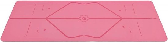Liforme Compacte Reis Yogamat - Fitnessmat Roze - (66 x 180 x 0,2 cm) 1,6 kg | Inclusief Draagtas | Lichtgewicht & Reisvriendelijk | Uitstekende Grip & Snel Drogend | Milieuvriendelijk Rubber | AlignForMe Markeringen | Geschikt voor Yoga Onderweg