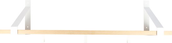 Marcellis - 3x Industriële ophang haak - jas haak - mat wit - metaal - 8cm - ook voor aan plank