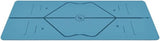 Liforme Compacte Reis Yogamat - Fitnessmat Licht Blauw - (66 x 180 x 0,2 cm) 1,6 kg | Inclusief Draagtas | Lichtgewicht & Reisvriendelijk | Uitstekende Grip & Snel Drogend | Milieuvriendelijk Rubber | AlignForMe Markeringen