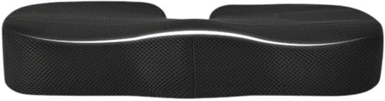 Ergonomisch Zitkussen met Band – Stuitkussen & Wigkussen – Zitverhoger voor Auto & Stoel – Autokussen – 45cm – Zwart