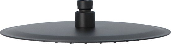 Luzzo® Regendouchekop Ø25 cm - Universele extra Platte Hoofddouche Rond RVS - Zwart