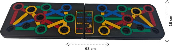 Push-up Board 14-in-1 – Multifunctioneel Fitnessbord voor Thuis en Sportschool – Opvouwbaar – Inclusief Handgrepen