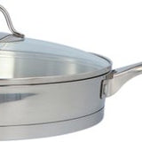 4goodz Dubbelwandige RVS Hapjespan met deksel - Zilver