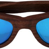 5one® zonnebril Walnut Blue hout blauwe lens 2017518