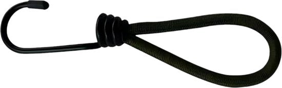Snelbinders - 24 stuks - Zwart - Snelbinders met Haak - Spanrubbers - Tentspanner - Spinhaak