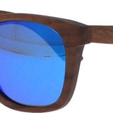 5one® zonnebril Walnut Blue hout blauwe lens 2017518