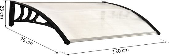 4goodz Deurluifel 120x75cm van transparant polycarbonaat