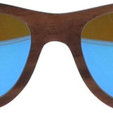 5one® zonnebril Walnut Blue hout blauwe lens 2017518