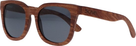 5one® Rome Kosso hout zonnebril met lens - zonnebril voor dames