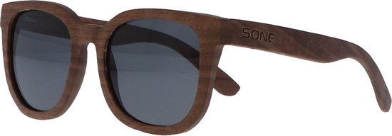 5one® Rome Walnut zonnebril met lens - houten dames zonnebril