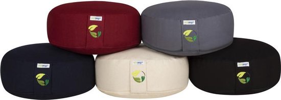 Ecoyogi meditatiekussen rond - laag (10-12cm)