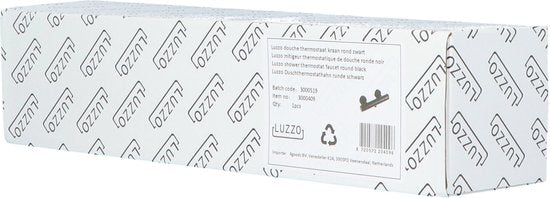 Luzzo® Douche Thermostaatkraan Rond 15cm - Douchekraan Zwart
