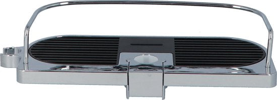 4Goodz zwart chromen doucheplank voor douchestang 30x12x5cm
