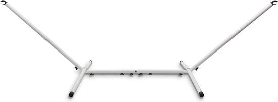 Stevige Hangmatstandaard - Wit - Staal - Afmeting: 280-340x105cm - 150kg draadvermogen