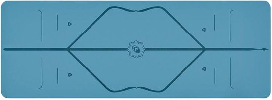 Liforme Compacte Reis Yogamat - Fitnessmat Licht Blauw - (66 x 180 x 0,2 cm) 1,6 kg | Inclusief Draagtas | Lichtgewicht & Reisvriendelijk | Uitstekende Grip & Snel Drogend | Milieuvriendelijk Rubber | AlignForMe Markeringen
