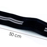 Fitness - Crossfit Polsband - 2 stuks - Grijs - Zwart - Polsbandage Wrist Support Wraps - Pols Bandage Band - Bodybuilding Support - Gewichthef Straps - Krachttraining Lifting Workout Straps