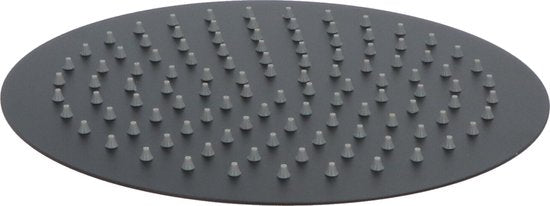 Luzzo® Hoofddouche Rond RVS Ø30 cm - Douchekop extra Plat - Zwart