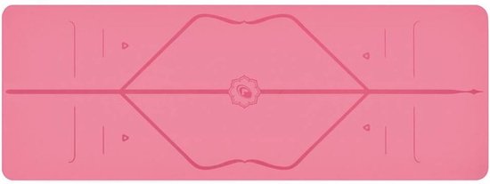 Liforme Compacte Reis Yogamat - Fitnessmat Roze - (66 x 180 x 0,2 cm) 1,6 kg | Inclusief Draagtas | Lichtgewicht & Reisvriendelijk | Uitstekende Grip & Snel Drogend | Milieuvriendelijk Rubber | AlignForMe Markeringen | Geschikt voor Yoga Onderweg