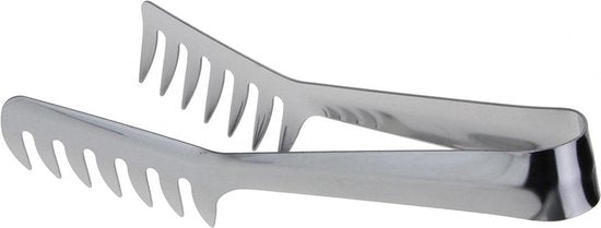 Pastatang - Spaghetti tang - Opschep tang voor de pasta - Keukentang - Pasta Tongs - RVS - 20,5 x 8,5 x 3,5 cm - Vleestang - Serveertang - Spaghettitang