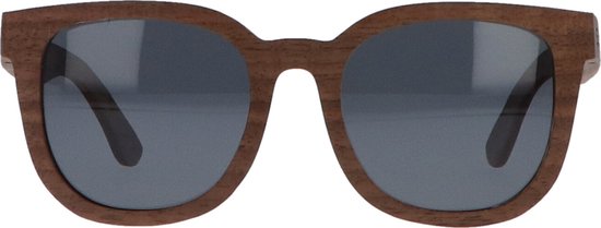 5one® Rome Walnut zonnebril met lens - houten dames zonnebril