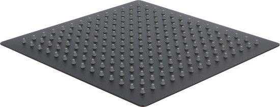 Luzzo® Regendouchekop extra Platte Hoofddouche Vierkant RVS Ø25 cm - Douchekop Zwart