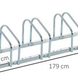 Fietsenrek voor 6 Fietsen Staal - Wand of Vloermontage 33x179x27 cm