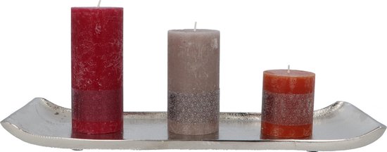 4goodz Zilveren Decoratieve Dienbladen Set – 2 Stuks Aluminium