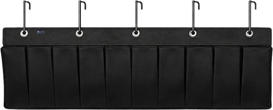 Bed Organizer met 9 Vakken – Bed Opberger Hangend – Opbergzak Bedrand – Schoenen Organizer Bed – Bedside Storage Organizer – Zonder Boren – Zwart